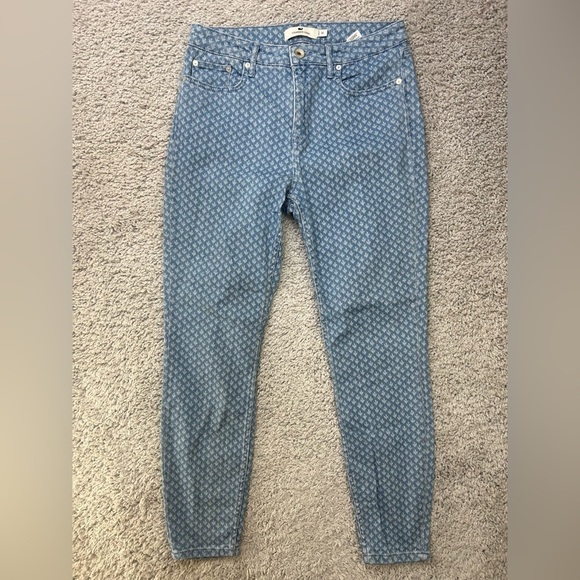 Vineyard Vines Jeans Womens 30 Jamie High Rise Block Print Preppy Summer Denim - Picture 1 of 5